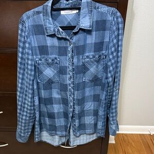 Plaid Button Down Shirt in Blue
